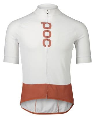 Poc Essential Road Logo Short Sleeve Jersey White/Brown
