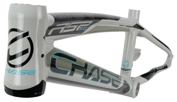 Cadre BMX Chase RSP 5.0 Aluminium Gris / Bleu Turquoise 2023