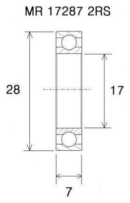 Roulement B3 inox - BLACKBEARING - 17287-2rs