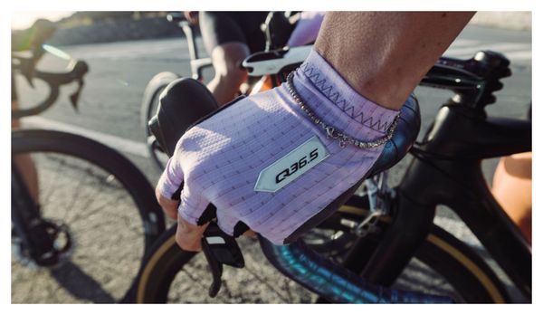 Q36.5 Guantes Cortos  A RayasMorado