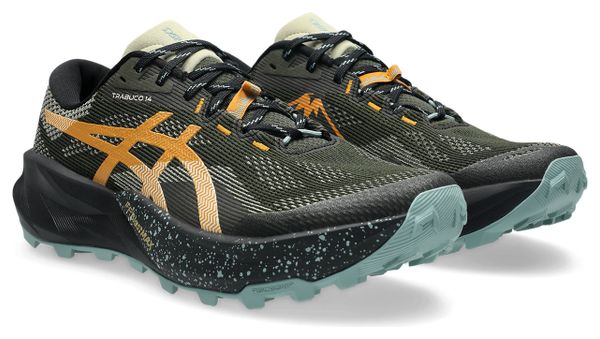 Asics Trabuco 14 Men's Trail Running Shoes - Khaki/Black