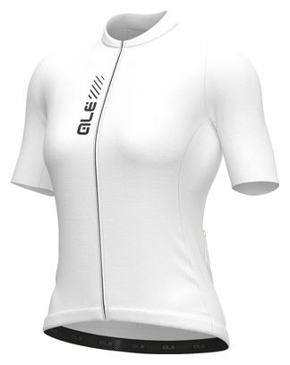 Maillot de manga corta para mujer Alé Color Block Blanco