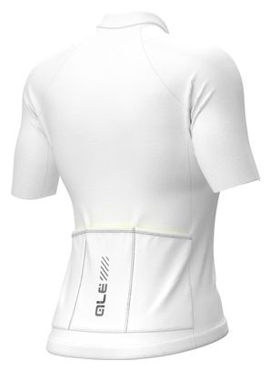 Maillot de manga corta para mujer Alé Color Block Blanco