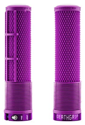 Pair of DMR DeathGrip2 Flangeless Lock-On Handlebar Grips, 135 mm, Purple