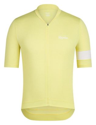 Maillot manches courtes Rapha Core Lightweight Jersey Jaune/Blanc Homme