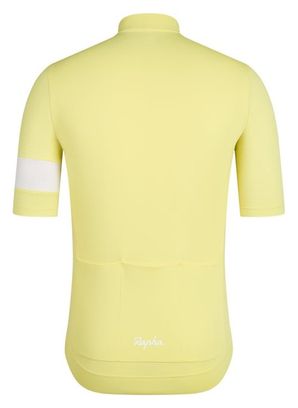 Maillot manches courtes Rapha Core Lightweight Jersey Jaune/Blanc Homme