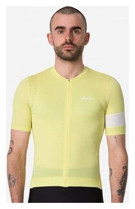 Maillot manches courtes Rapha Core Lightweight Jersey Jaune/Blanc Homme