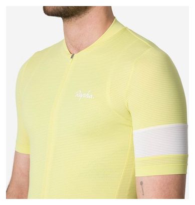 Maillot manches courtes Rapha Core Lightweight Jersey Jaune/Blanc Homme