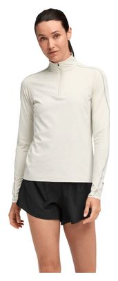 Sudadera con cremallera 1/4 Hoka GlideTech Beige Mujer