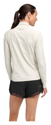 Sudadera con cremallera 1/4 Hoka GlideTech Beige Mujer