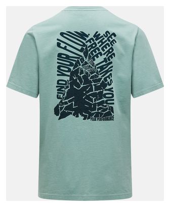 Maglietta Peak Performance Original Graphic verde da uomo