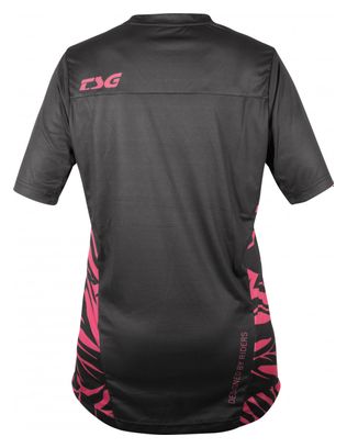 Maglia a manica corta TSG Floral Jersey Nero/Rosa