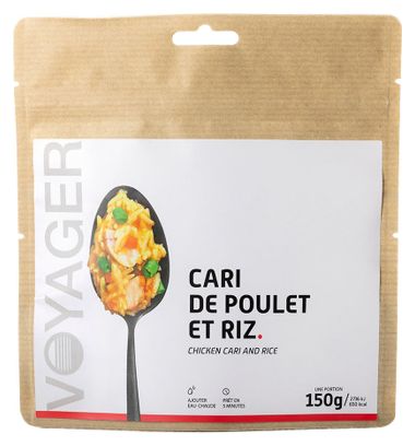 Repas Lyophilisé Voyager Cari de Poulet et Riz 150g