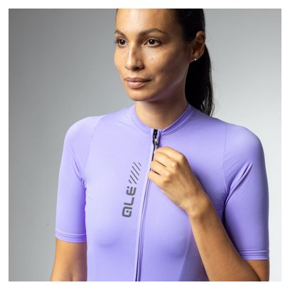 Maillot de manga corta para mujer Alé Color Block Morado