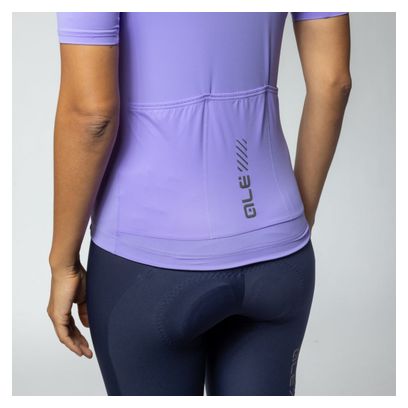 Maillot de manga corta para mujer Alé Color Block Morado