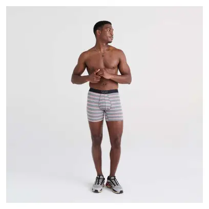 Boxer Saxx Quest Quick Dry Mesh Brief / Field Stripe - Charcoal