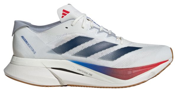 Chaussures adidas adizero Boston 12 Blanc Bleu Homme