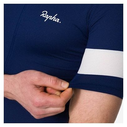 Maillot manches courtes Rapha Core Lightweight Jersey Bleu/Blanc Homme