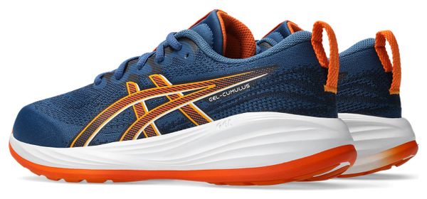 Chaussures Running Asics Gel-Cumulus 27 GS Bleu/Orange Enfant