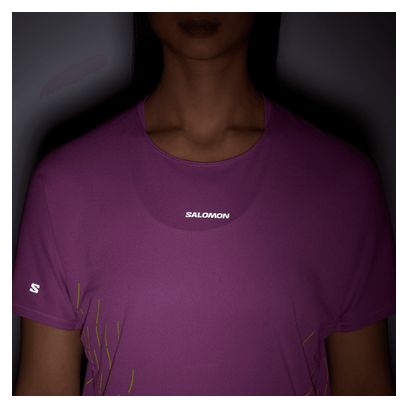 Salomon Sense Aero Graphic Women's Short Sleeve Shirt in Pink
