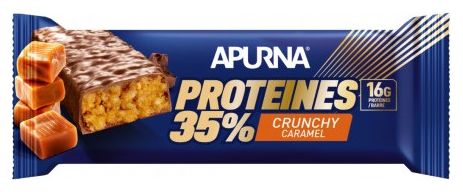 Barritas hiperproteicas Apurna Crunchy 35 % caramelo - 45 g