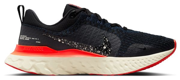 Nike <strong>React Infinity Run Flyknit 3 Negro</strong> Rojo