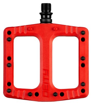 Paire de Pédales Plates Deity Deftrap Rouge