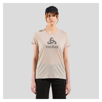 Maglietta tecnica Odlo Ride 365 Performance Wool 130 Beige Donna