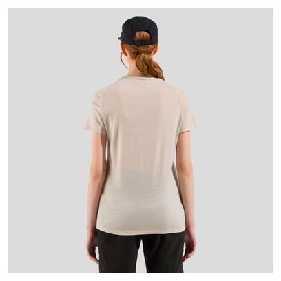 Maglietta tecnica Odlo Ride 365 Performance Wool 130 Beige Donna