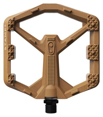 Pair of Crankbrothers Stamp 0 Composite Flat Pedals, Brown