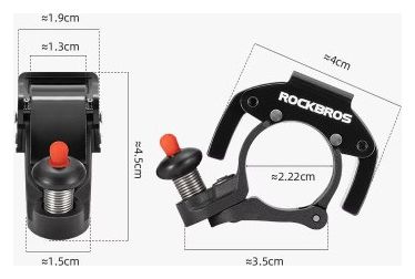 Mini Sonnette de Vélo Noire Rockbros  90-100dB