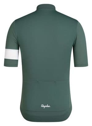 Maillot manches courtes Rapha Core Lightweight Jersey Vert/Blanc Homme