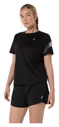 Maglia a maniche corte Asics Icon nera da donna