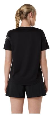 Maglia a maniche corte Asics Icon nera da donna