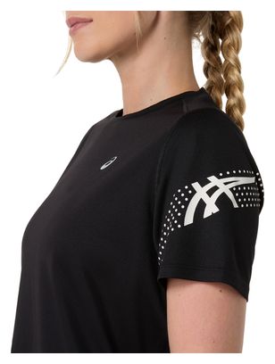 Maglia a maniche corte Asics Icon nera da donna