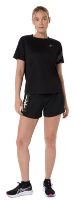 Maglia a maniche corte Asics Icon nera da donna