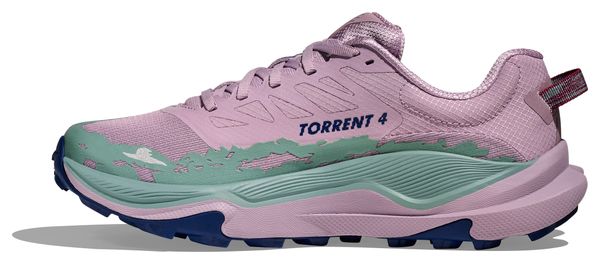 Hoka Torrent 4 Trail Shoes Pink/Green Women's