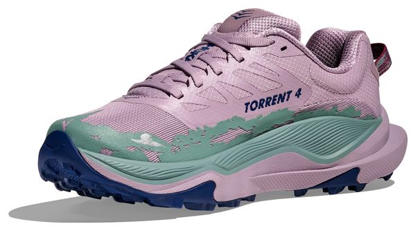 Hoka Torrent 4 Trail Shoes Pink/Green Women's