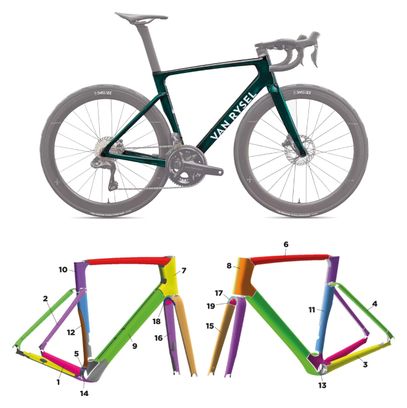 Kit de montaje y protección del cuadro a medida Slicy Integral para Van Rysel RCR-R brillante