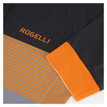 Maillot Manches Courtes Velo Rogelli Boost - Homme - Gris/Noir/Orange