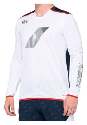 Donkerblauw / Wit 100% R-Core X Limited Edition Long Sleeve Jersey