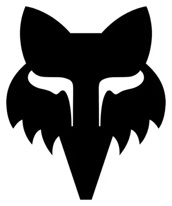 Stickers Fox Head Die Cut 17.8 cm Noir