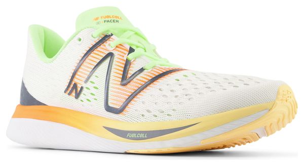 New Balance FuelCell SuperComp Pacer v1 White Orange Women's Running Shoes