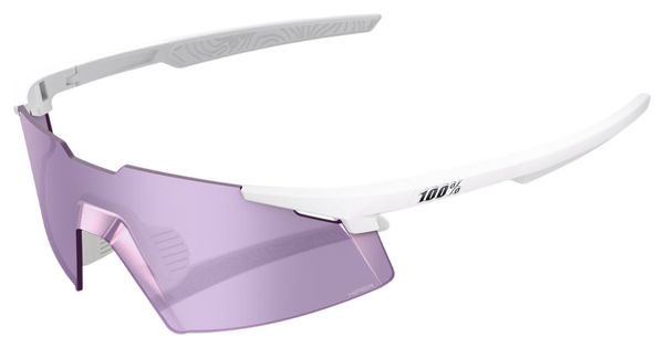 100% A2 Aspire Matte White Sunglasses - HiPER Pink Lavender