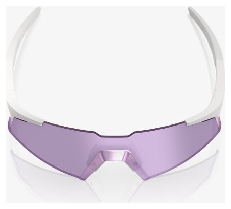 100% A2 Aspire Matte White Sunglasses - HiPER Pink Lavender