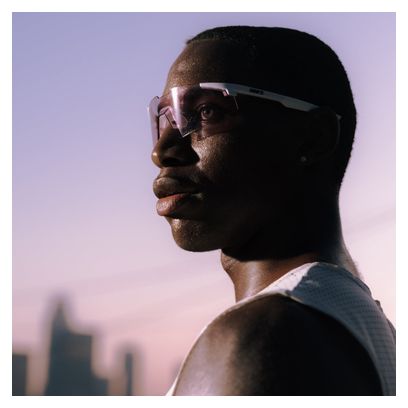 100% A2 Aspire Matte White Sunglasses - HiPER Pink Lavender