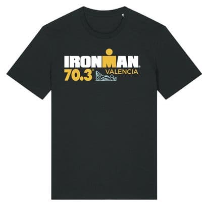 Ironman 70.3 Valencia Heren Zwart Korte Mouw T-Shirt