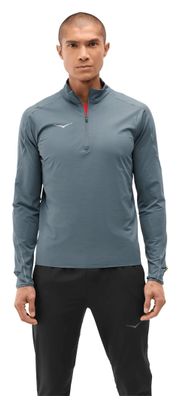 Camiseta con cremallera 1/4 Hoka GlideTech Azul Hombre