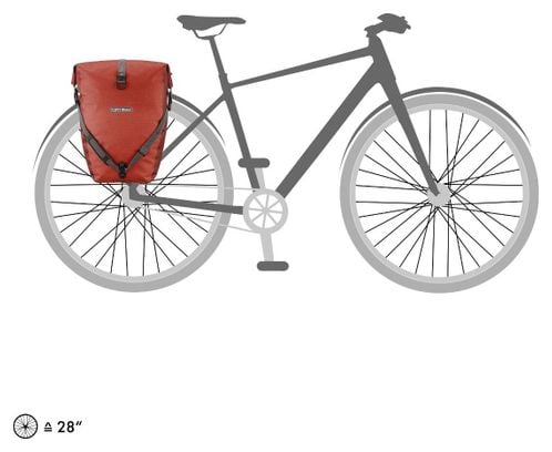 Ortlieb Back-Roller Plus 40L Par de bolsas para bicicleta Salsa Dark Chili Red