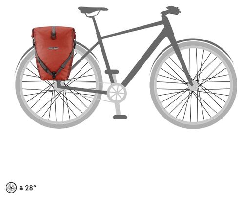 Ortlieb Back-Roller Plus 40L Par de bolsas para bicicleta Salsa Dark Chili Red